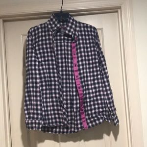 Plaid button-down